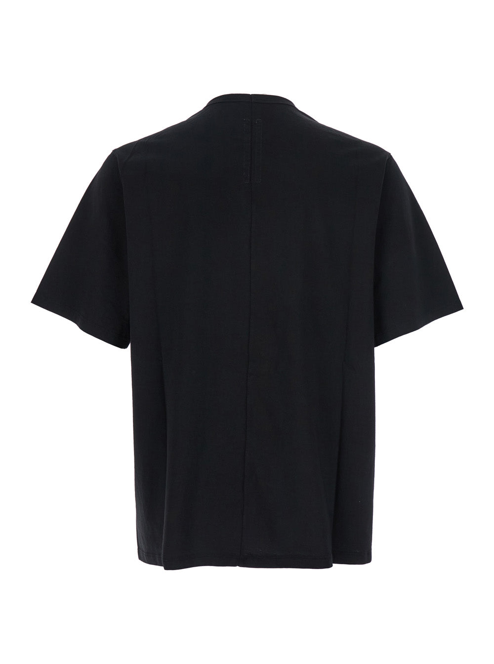 Brad Black Crewneck T-Shirt with Rear Stitching in Cotton Man Tshirts And Polo Shirts