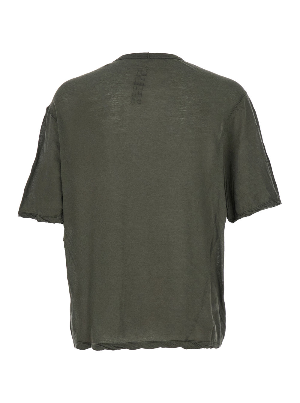 Brad Green Crewneck T-Shirt with Rear Stitching in Cotton Man Tshirts And Polo Shirts