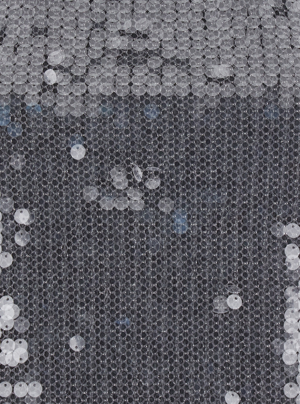 Grey Sleeveless Top With All-Over Sequins In Tech Fabric Woman Tops