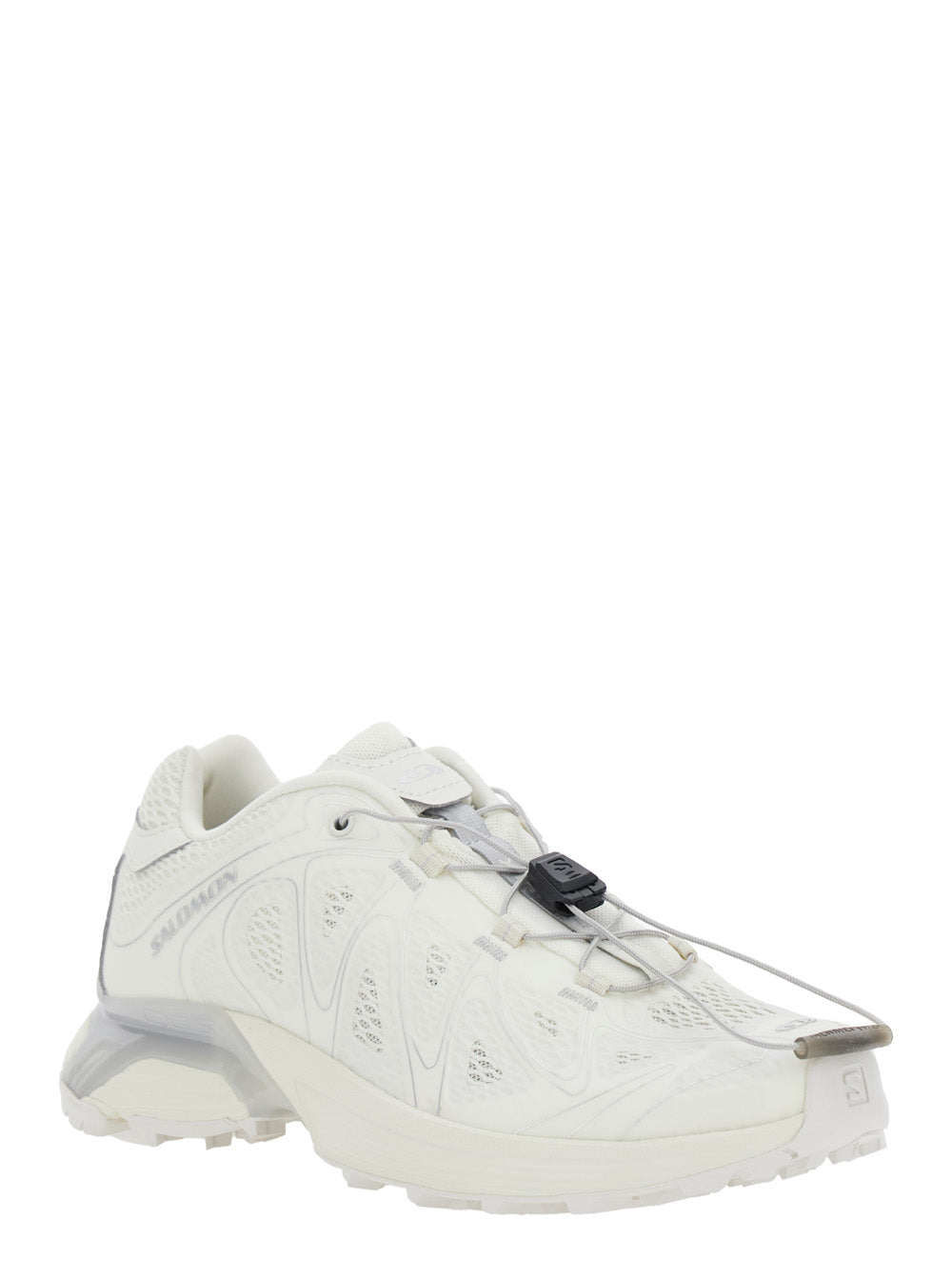 Xt-Whisper White Sneakers With Printed Logo On The Side And Drawstring Closure Fabric Unisex