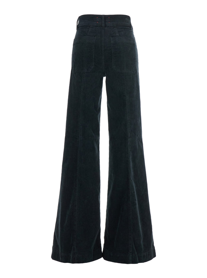Jane Black Jeans With Front Patch Pockets Velvet Woman Cotton Elastane