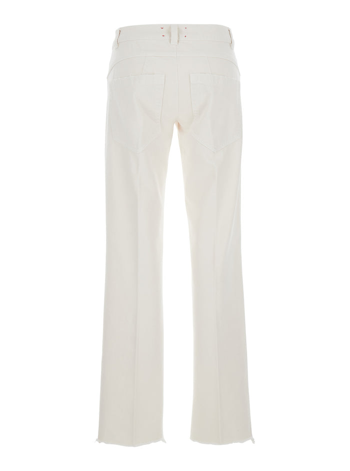 Cris White Jeans With Five-Pocket Design Denim Woman Cotton