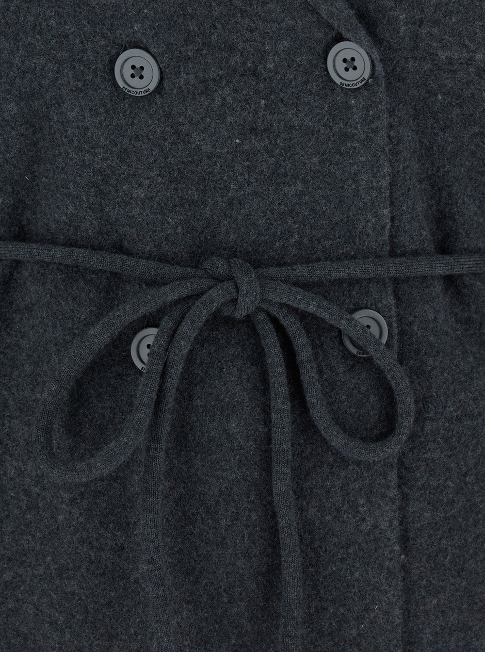 Grey Jacket With Classic Revers And Waistband Wool Woman Virgin Blazers
