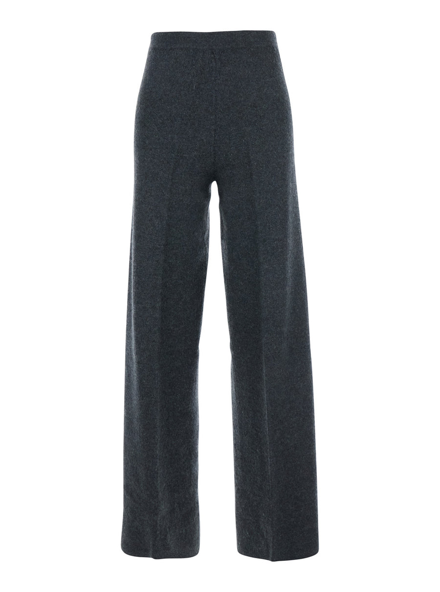 Grey Stretch Wool Trousers With Back Pocket Virgin