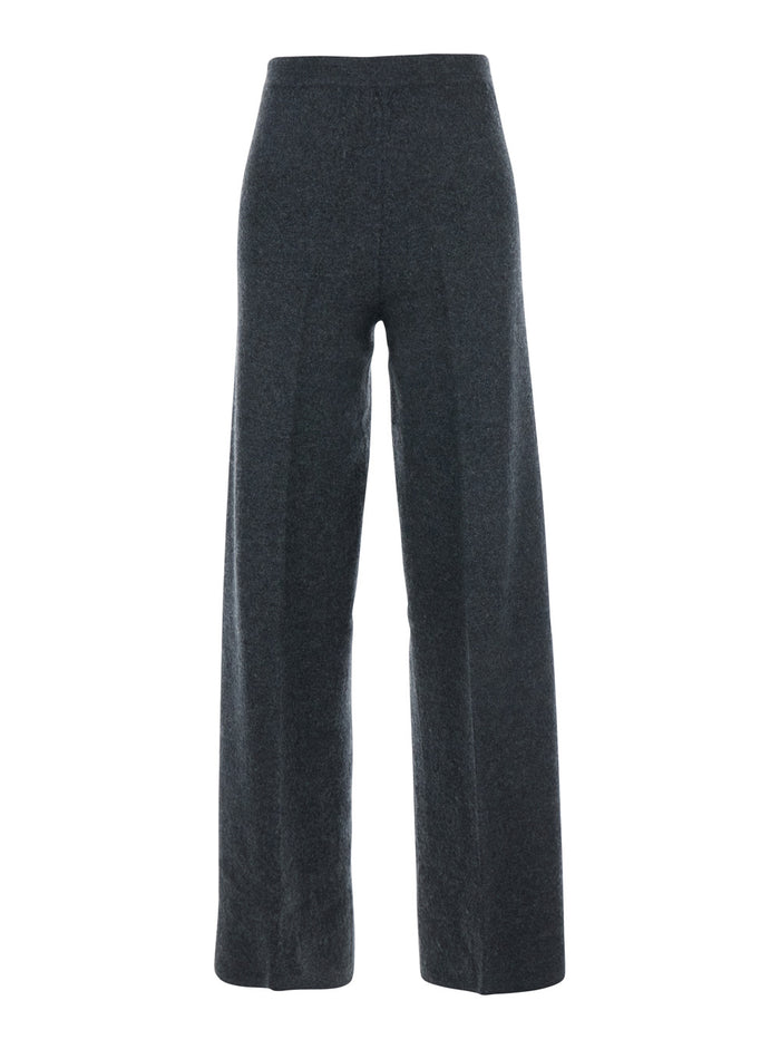 Grey Trousers with Back Pocket in Stretch Wool Woman Virgin