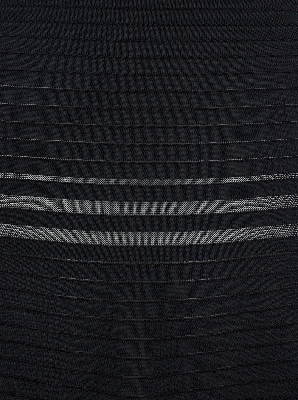 Black Square Neck Dress with Flared Skirt in Fabric Woman Recycled Viscose Polyester