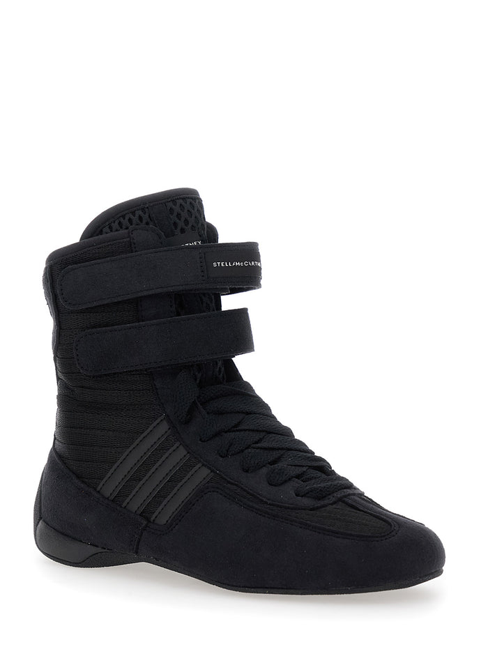 Rasant Black Sneakers With Strap Closure And Logo Detail On The Side Tech Fabric Woman