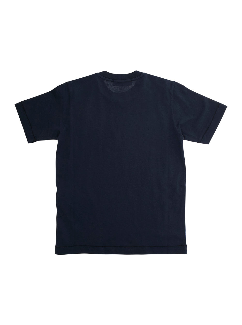 Blue T-Shirt with Round Neck and Logo Patch on the Front in Cotton Boy Blu Tshirts Polo Shirts
