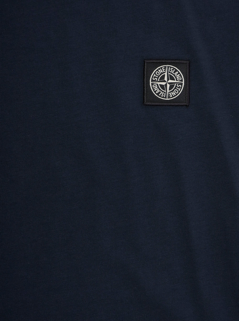 Blue T-Shirt with Round Neck and Logo Patch on the Front in Cotton Boy Blu Tshirts Polo Shirts