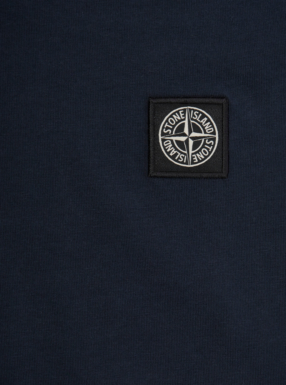 Blue Crewneck Sweater With Logo Patch Cotton Boy Blu Jersey