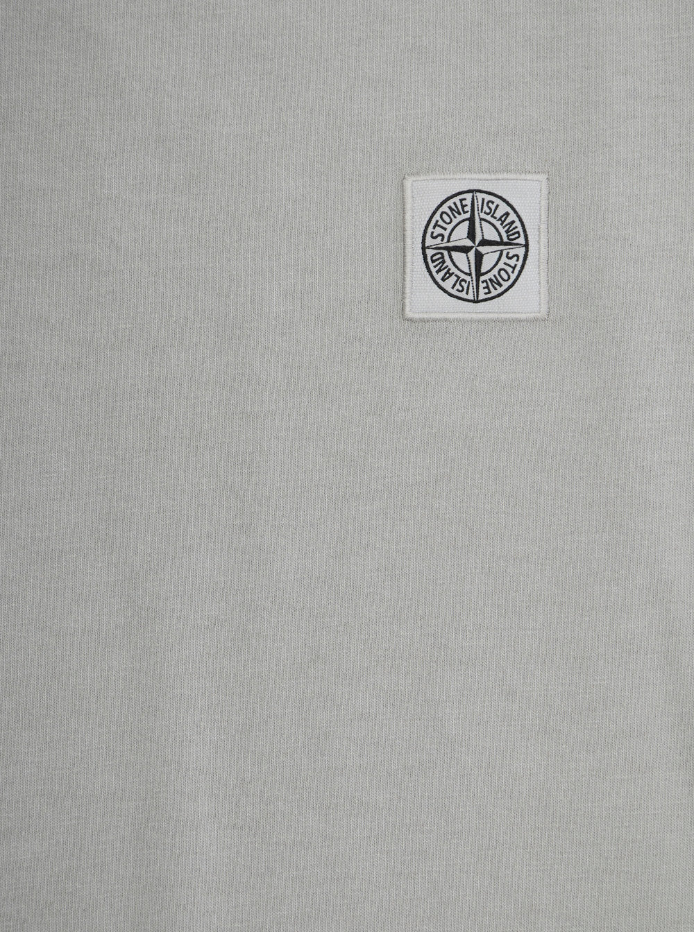 Grey T-Shirt with Round Neck and Logo Patch on the Front in Cotton Boy Tshirts Polo Shirts