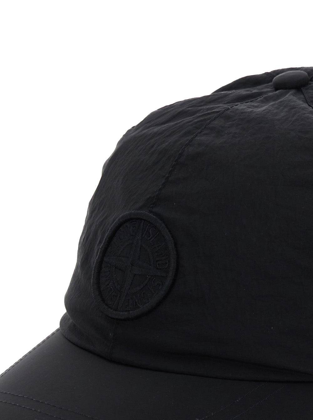 Black Baseball Cap with Tonal Logo Patch in Nylon Boy Polyamide Fibers Hats And Gloves