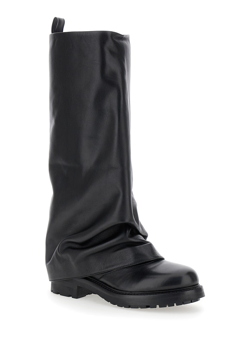 Ranger Black Leather Boots Woman Calf