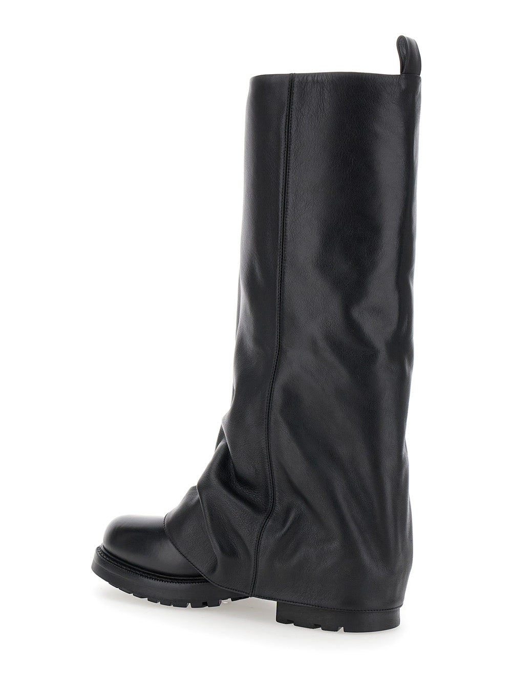 Ranger Black Leather Boots Woman Calf