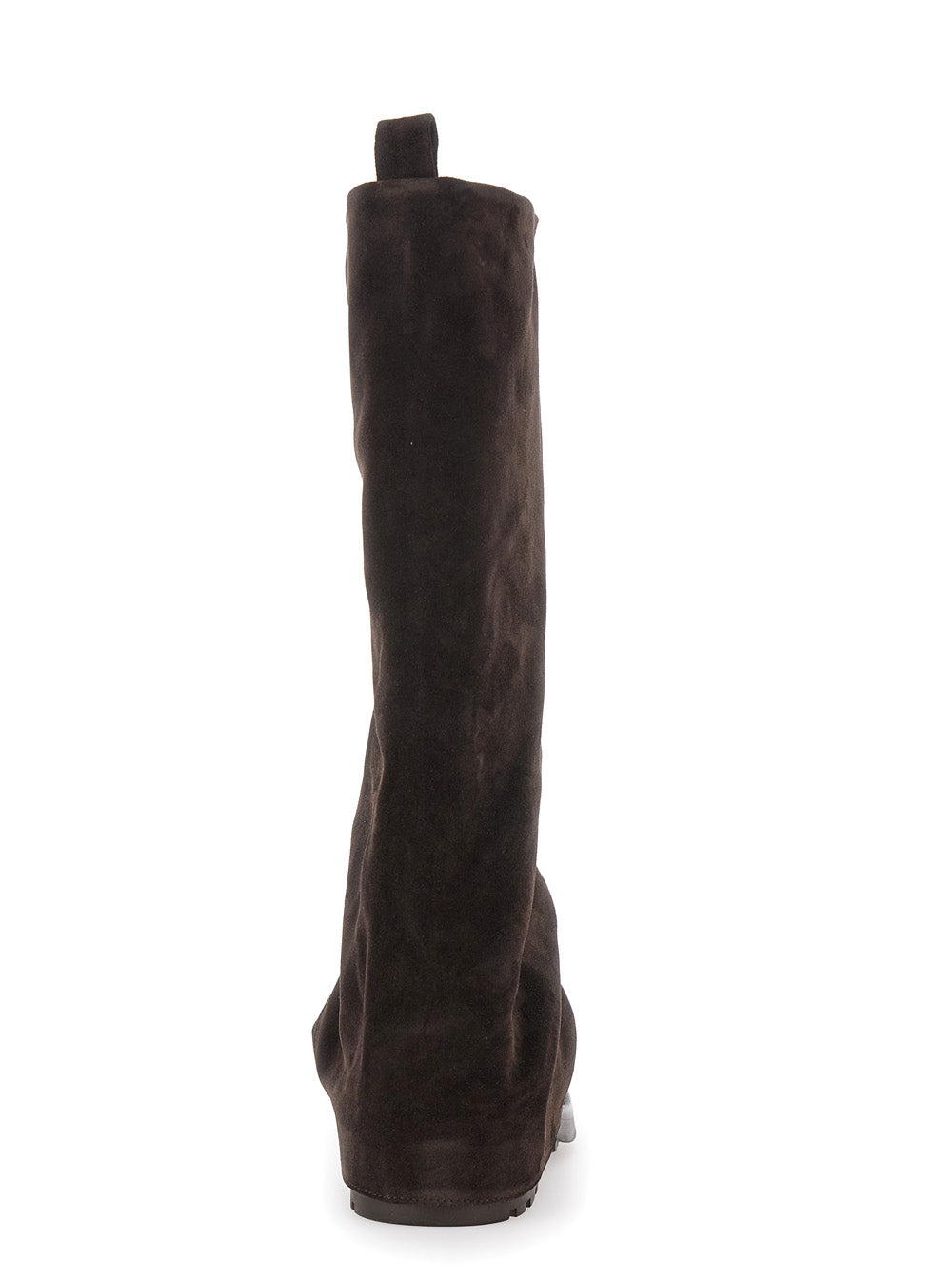 Brown Multilayer Combat Boots with One Block Sole in Suede Woman 100 % Calf