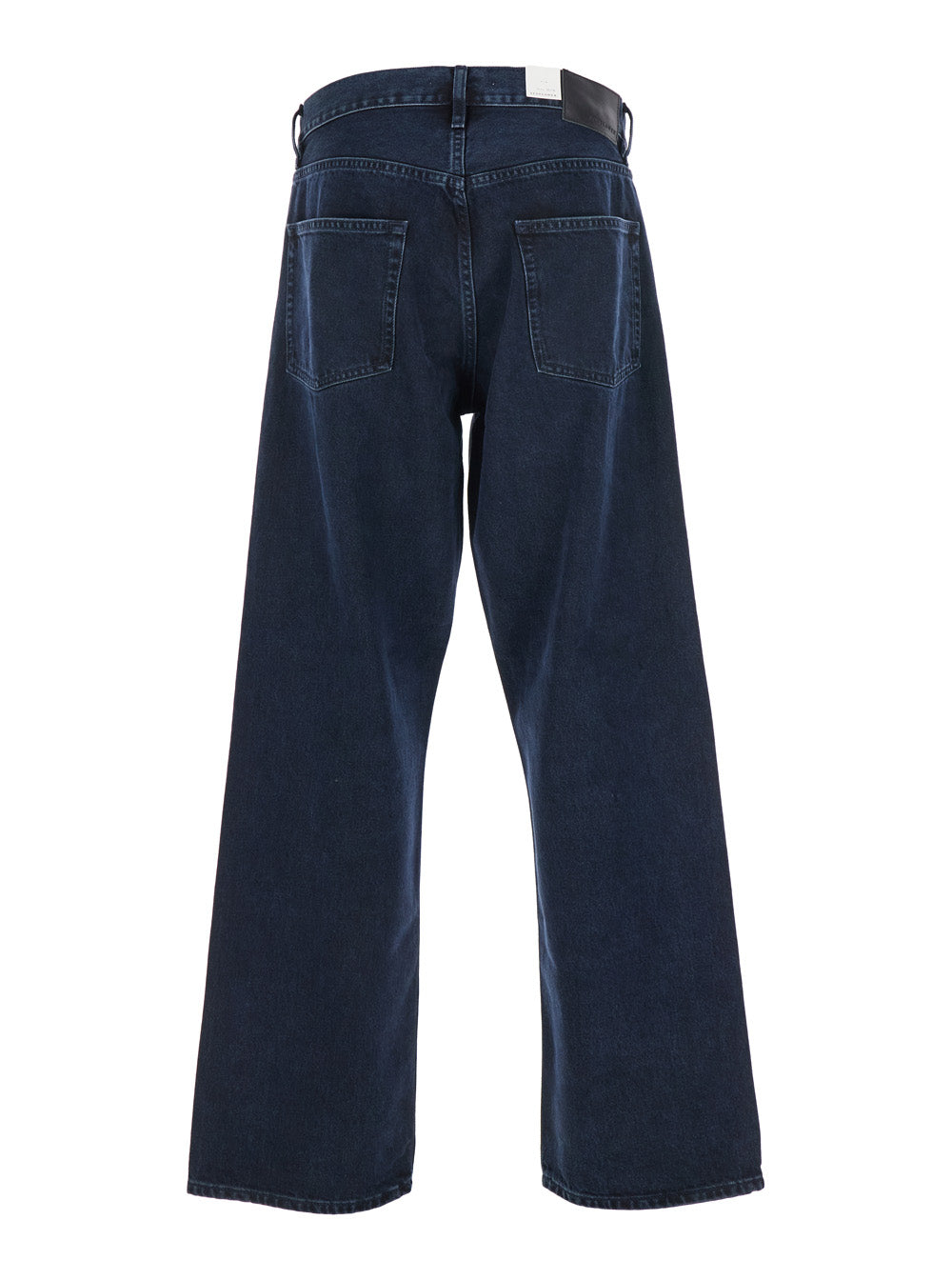 Blue Jeans with Belt Loops and Logo Patch on the Rear in Denim Man Blu Cotton