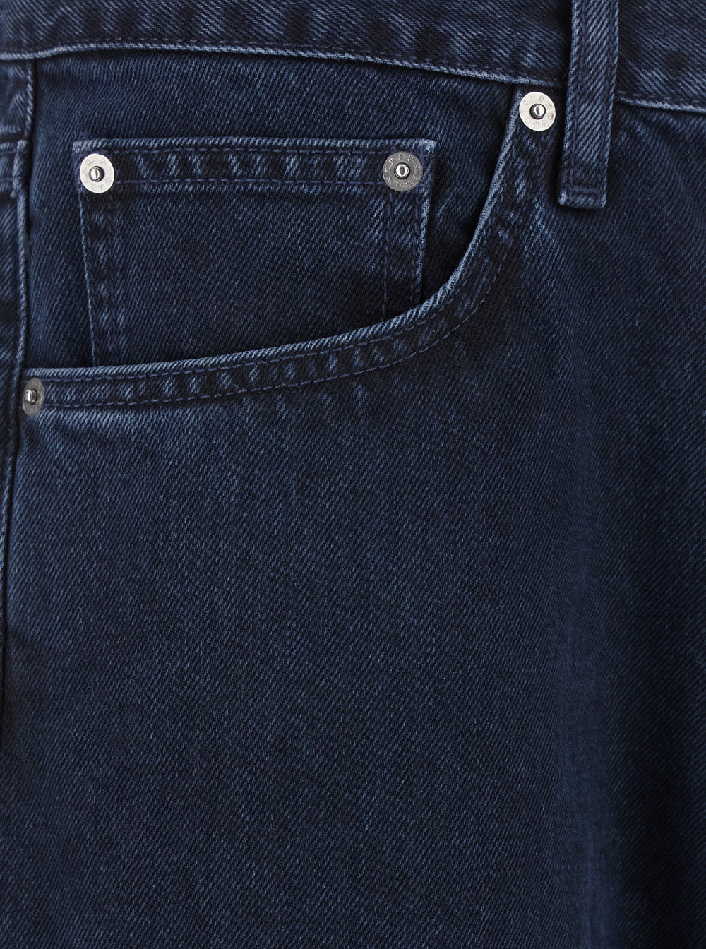 Blue Jeans with Belt Loops and Logo Patch on the Rear in Denim Man Blu Cotton