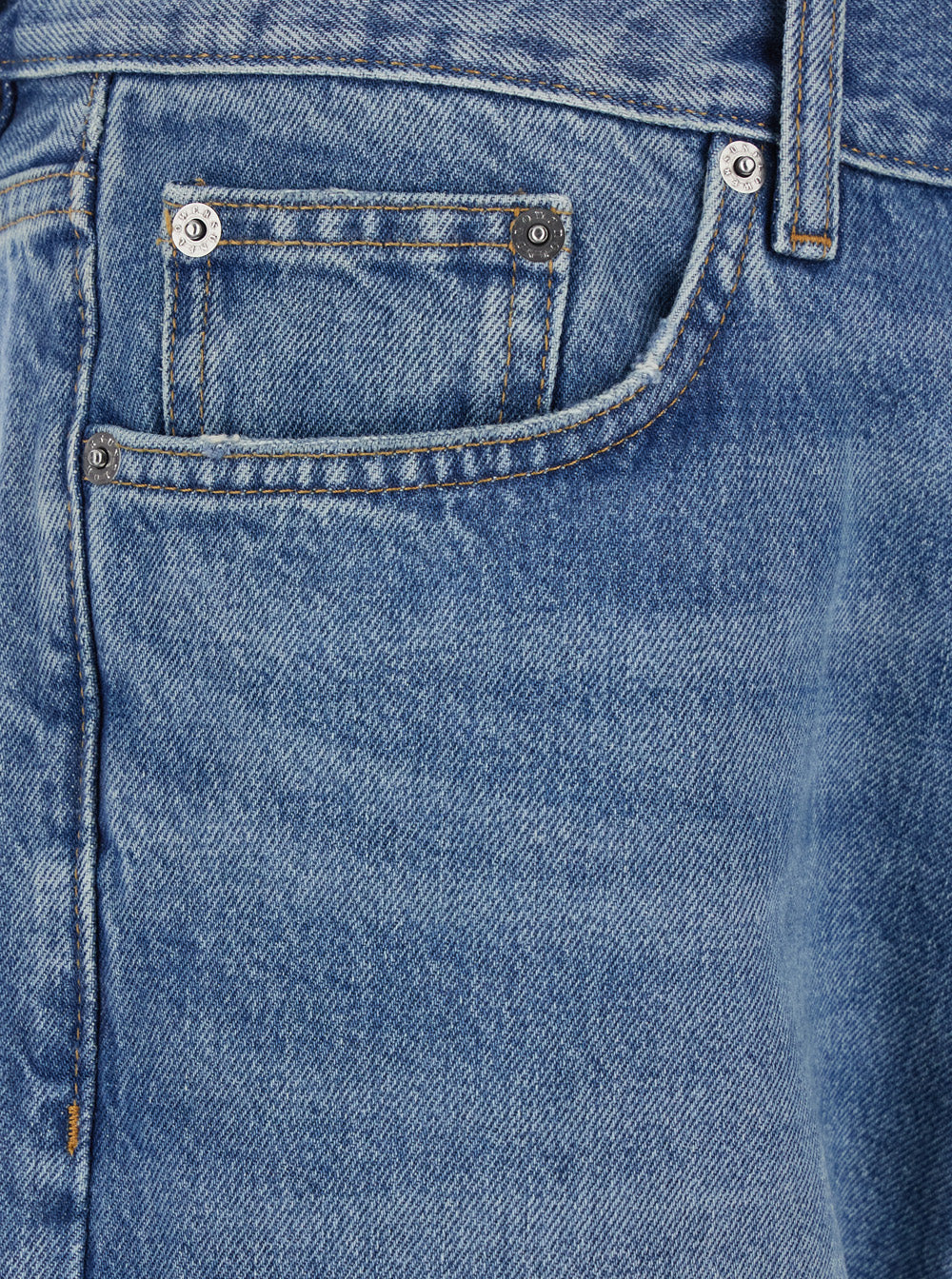 Blue Jeans with Belt Loops and Logo Patch on the Rear in Denim Man Blu