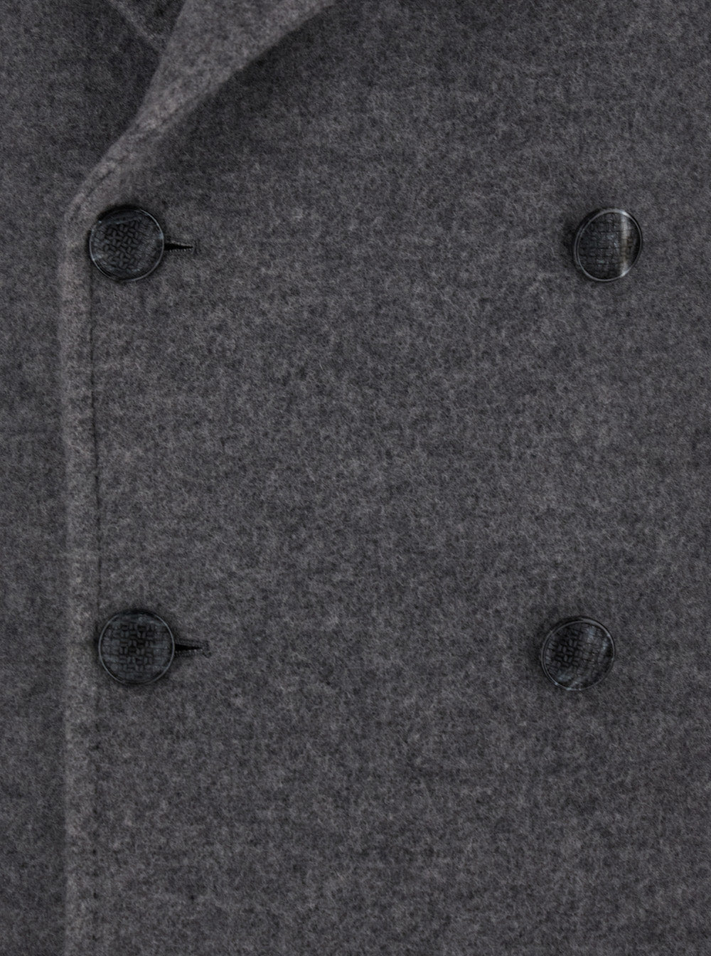 Arden Grey Double-Breasted Coat with Notched Revers in Wool and Cashmere Man Virgin Outerwear