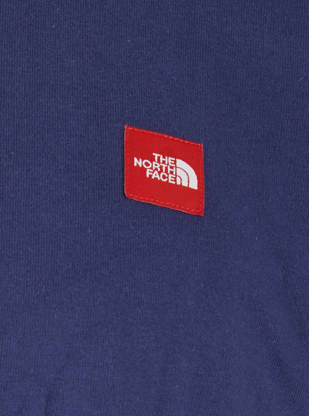 Blue Crewneck T-Shirt with Logo Patch on the Front in Cotton Man Blu Tshirts And Polo Shirts