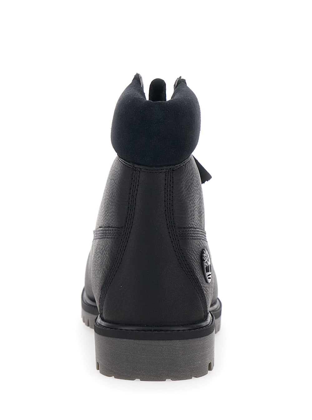 Black Ankle Boots With Logo Detail On The Side And Low Block Heel Leather Man