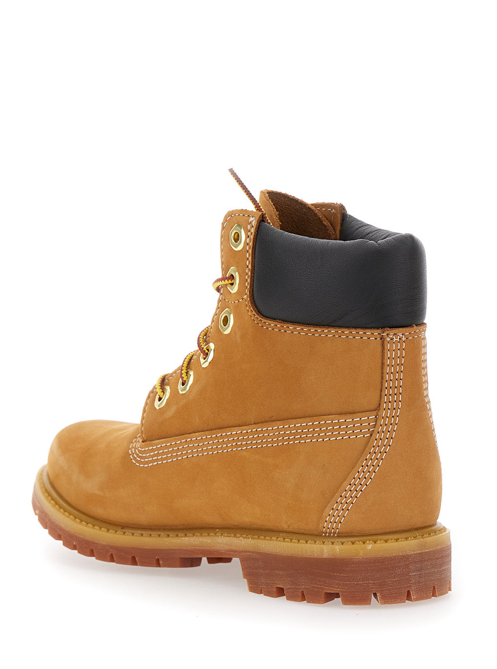 Beige Water-Proof Boots with Logo in Nubuck Leather Woman Ankle