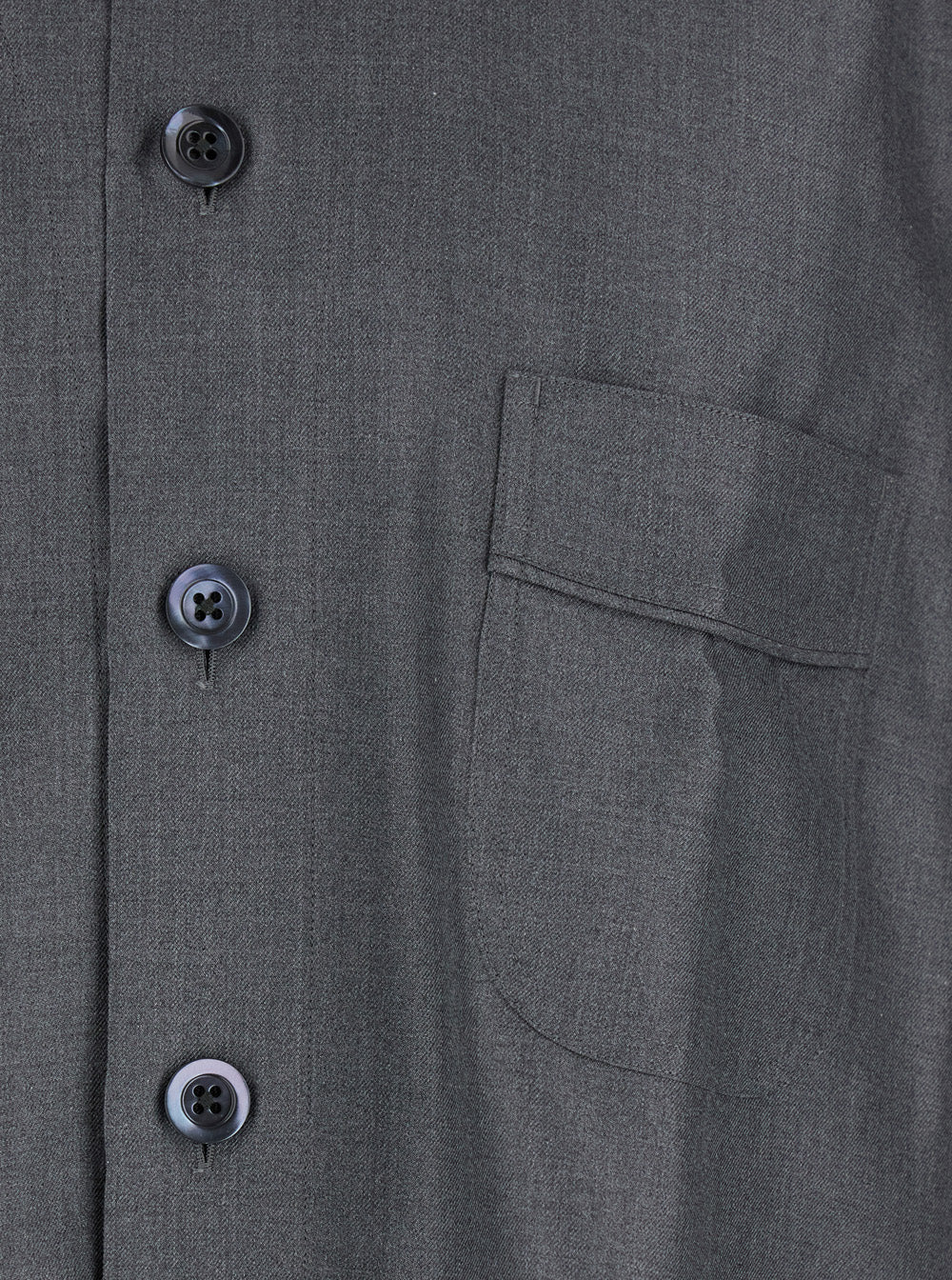 Grey Shirt with Chest Pocket in Silk Man And Blouses