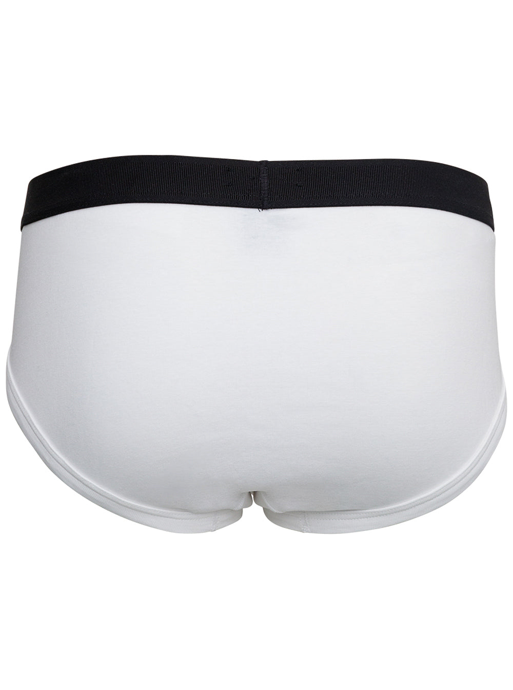 White Briefs with Logo in Cotton Man Elastane Underwear