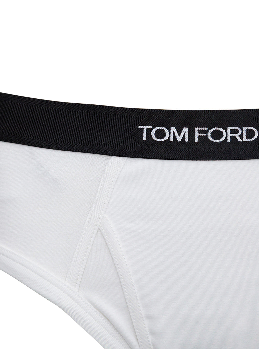White Briefs with Logo in Cotton Man Elastane Underwear