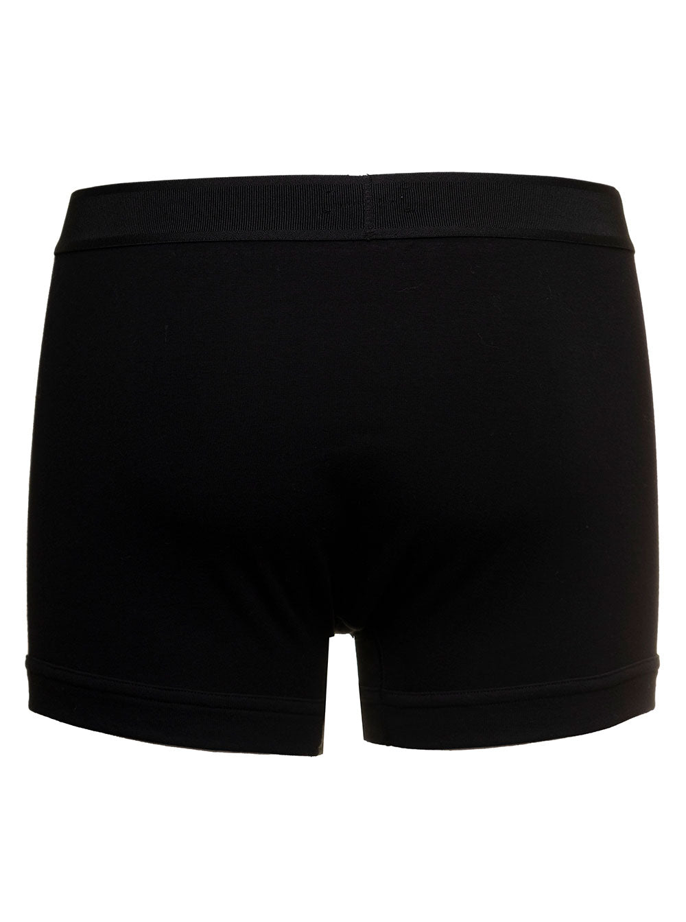 Black Cotton Boxer with Logo Elastane Underwear