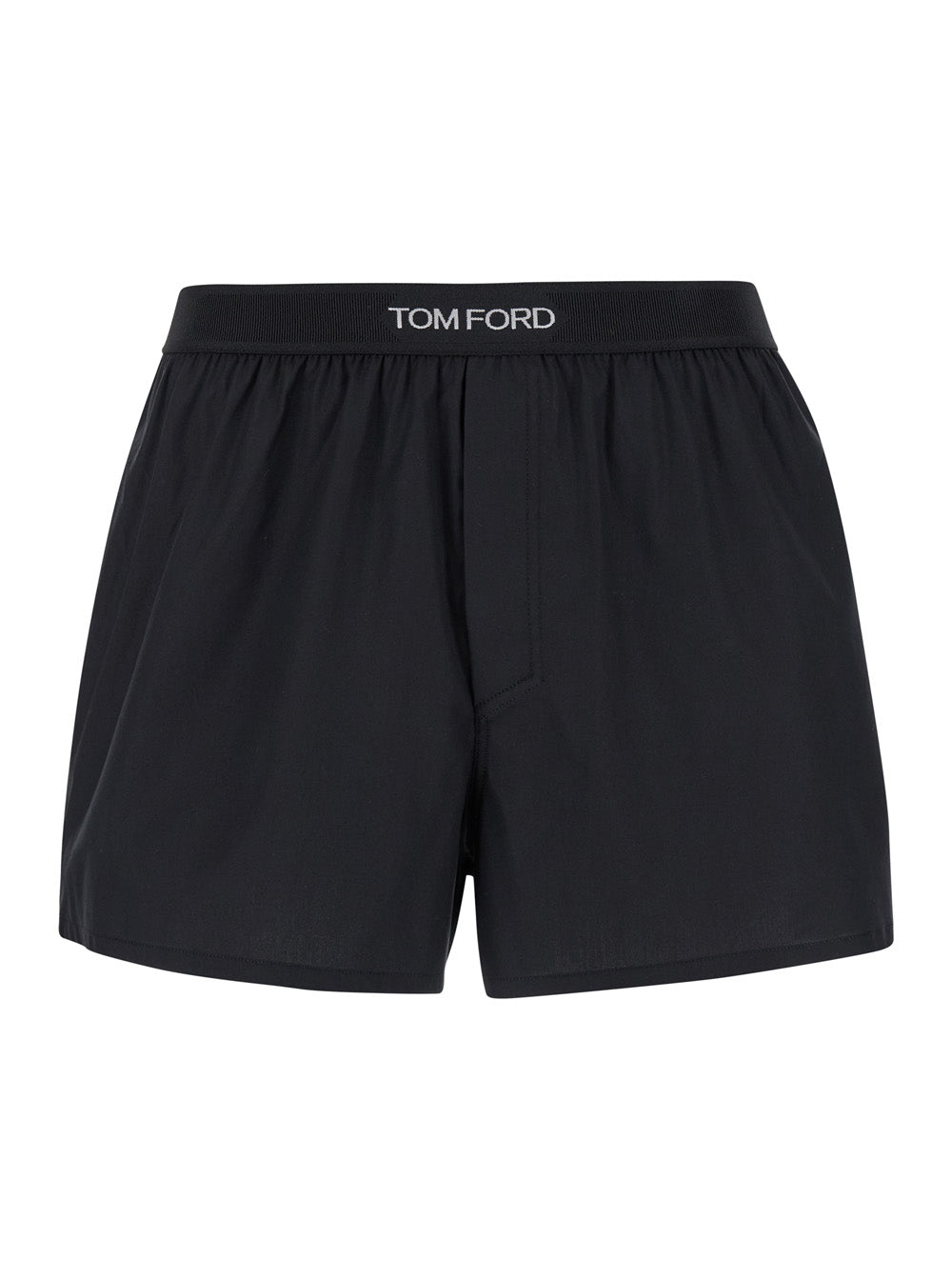 Black Boxers With Branded Band Tech Fabric Man Cotton Elastane Underwear
