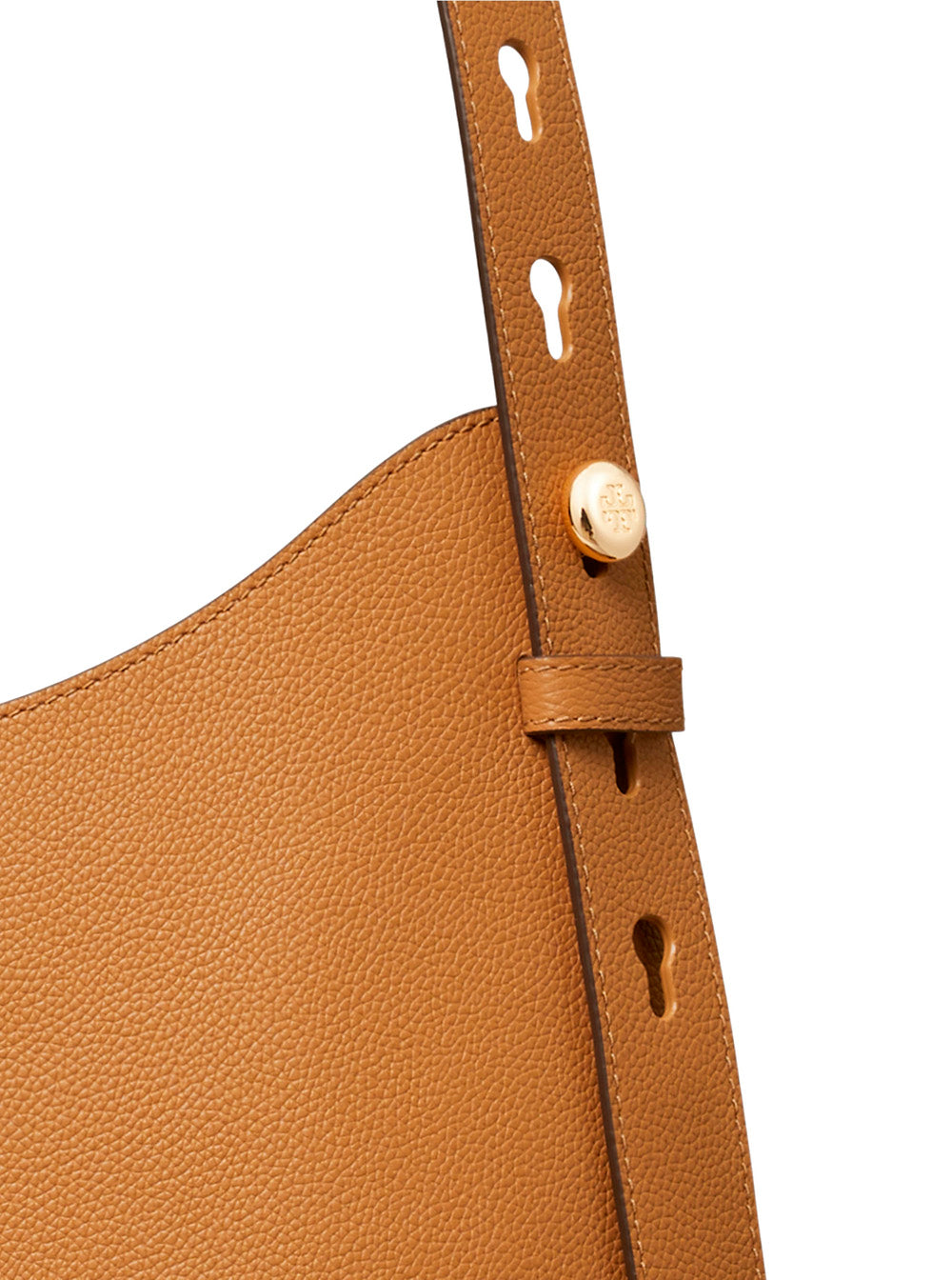 Rony Beige Shoulder Bag With Thin Strap And Logo Button Leather Woman Cow