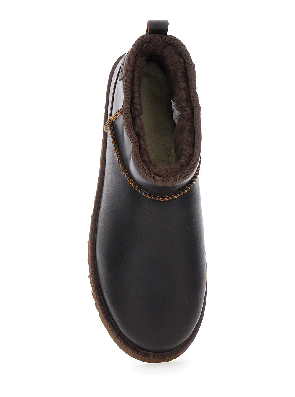 Classic Ultra Mini Brown Boots in Leather Man Ankle