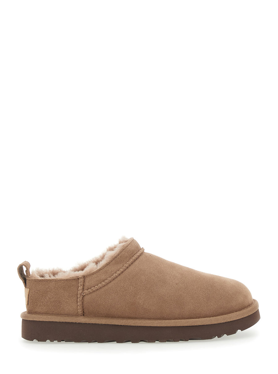 Classic Micro Beige Ankle Boots Leather