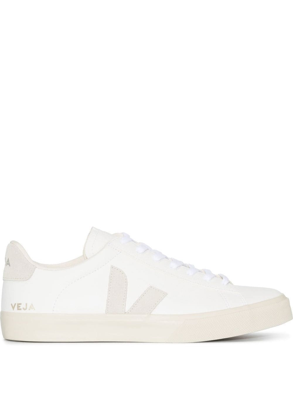 White Low-Top Sneakers With Logo Patch Leather Unisex Veja