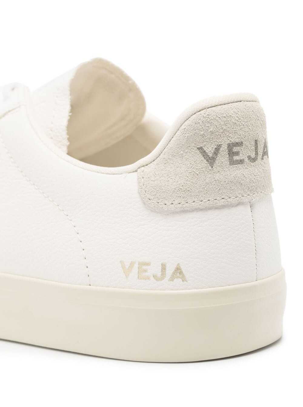 White Low-Top Sneakers With Logo Patch Leather Unisex Veja