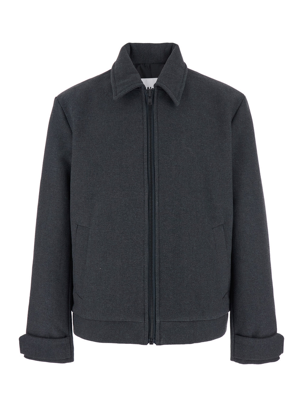 Peter Black Jacket with Classic Collar and Front Zip Closure in Wool Blend Man Outerwear