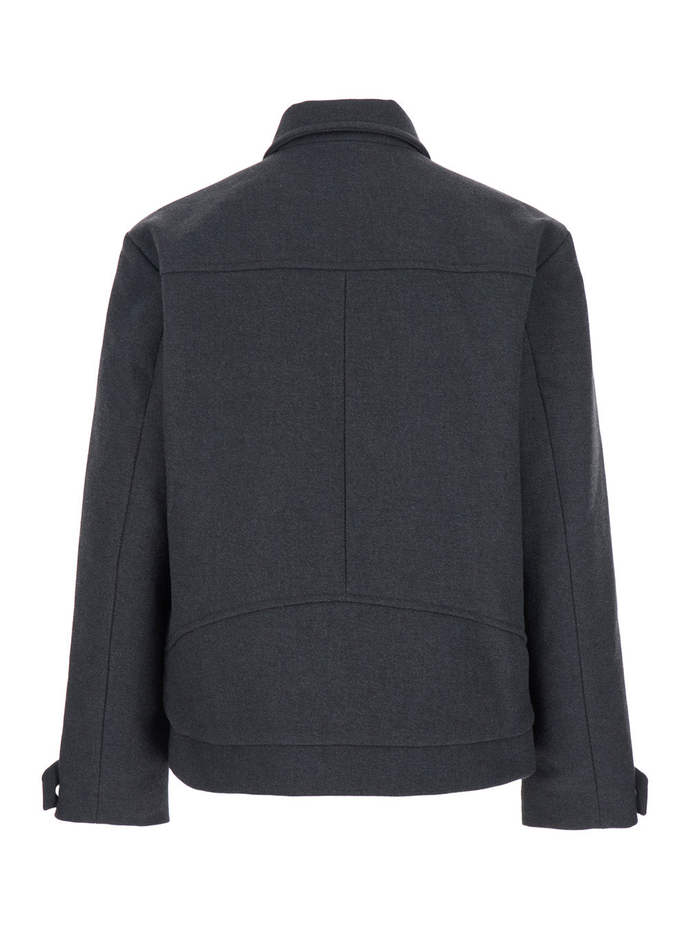 Peter Black Jacket with Classic Collar and Front Zip Closure in Wool Blend Man Outerwear