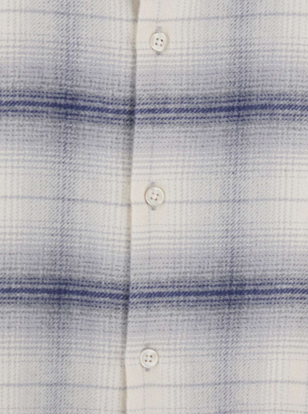 Grey Shirt with Classic Collar and All-Over Check Motif in Cotton Man Blouses