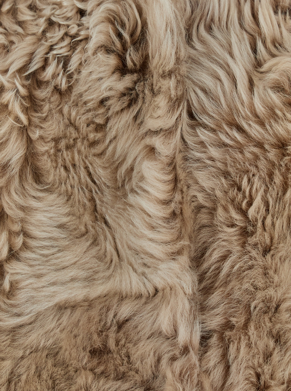 Beige Fur Coat with Fixed Hood and Hidden Fastening in Woman Shearling Jackets Furs