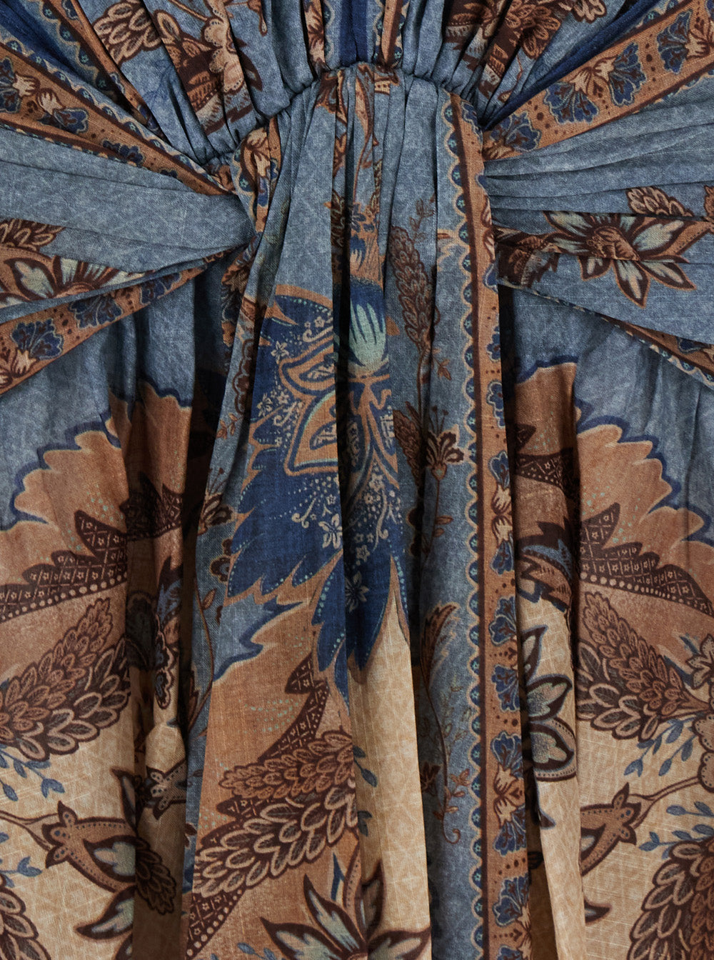 Ascension Multicolor Sleeveless Long Dress With Halterneck And All-Over Print Cotton Woman