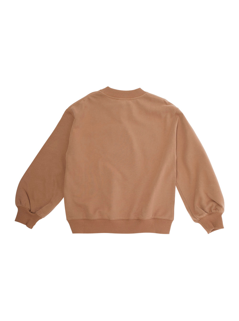 Beige Sweatshirt With Logo Lettering On The Front Cotton Girl Sweatshirts