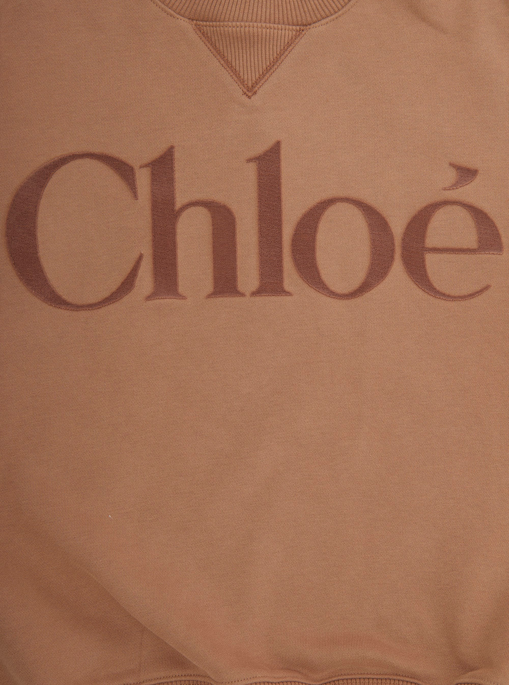 Beige Sweatshirt With Logo Lettering On The Front Cotton Girl Sweatshirts