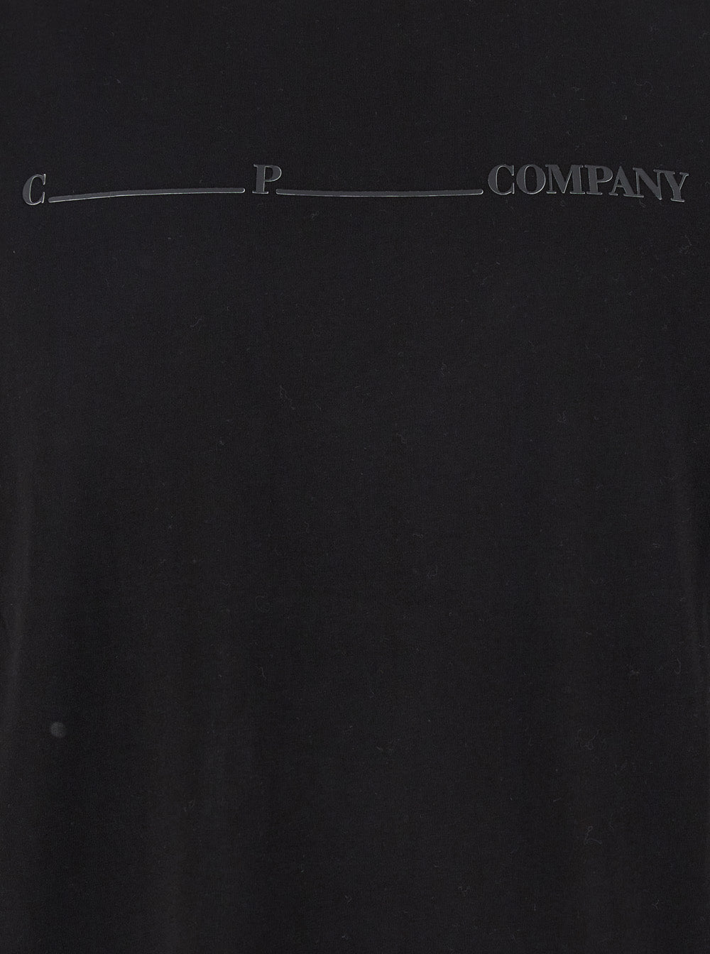 Blackt-Shirt With Logo On The Front Cotton Man Black Tshirts And Polo Shirts