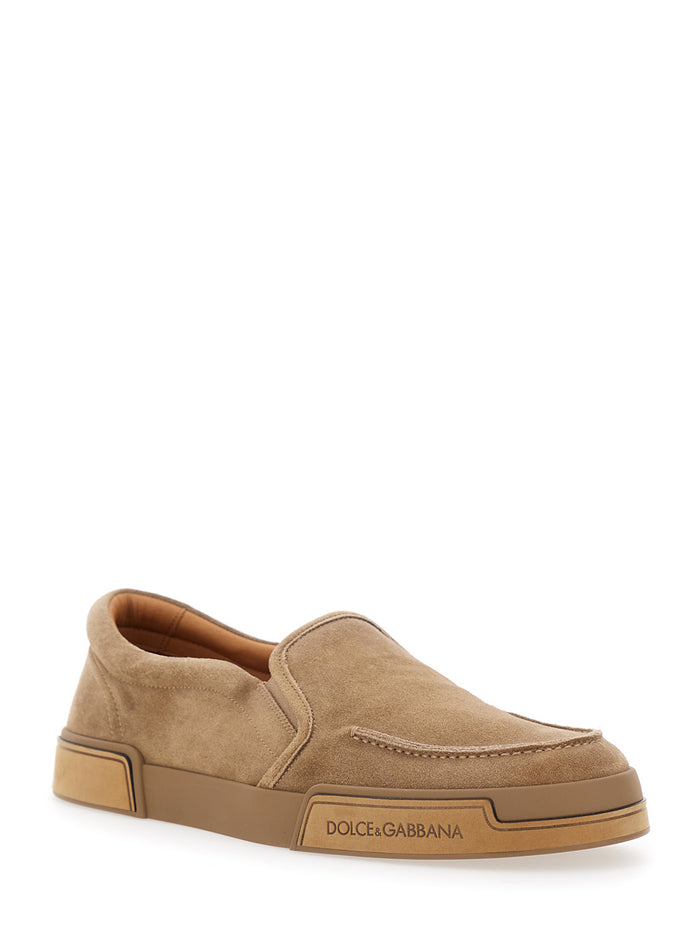 Portofino Brown Sneakers with Logo Lettering on the Sole in Suede Woman Rubber