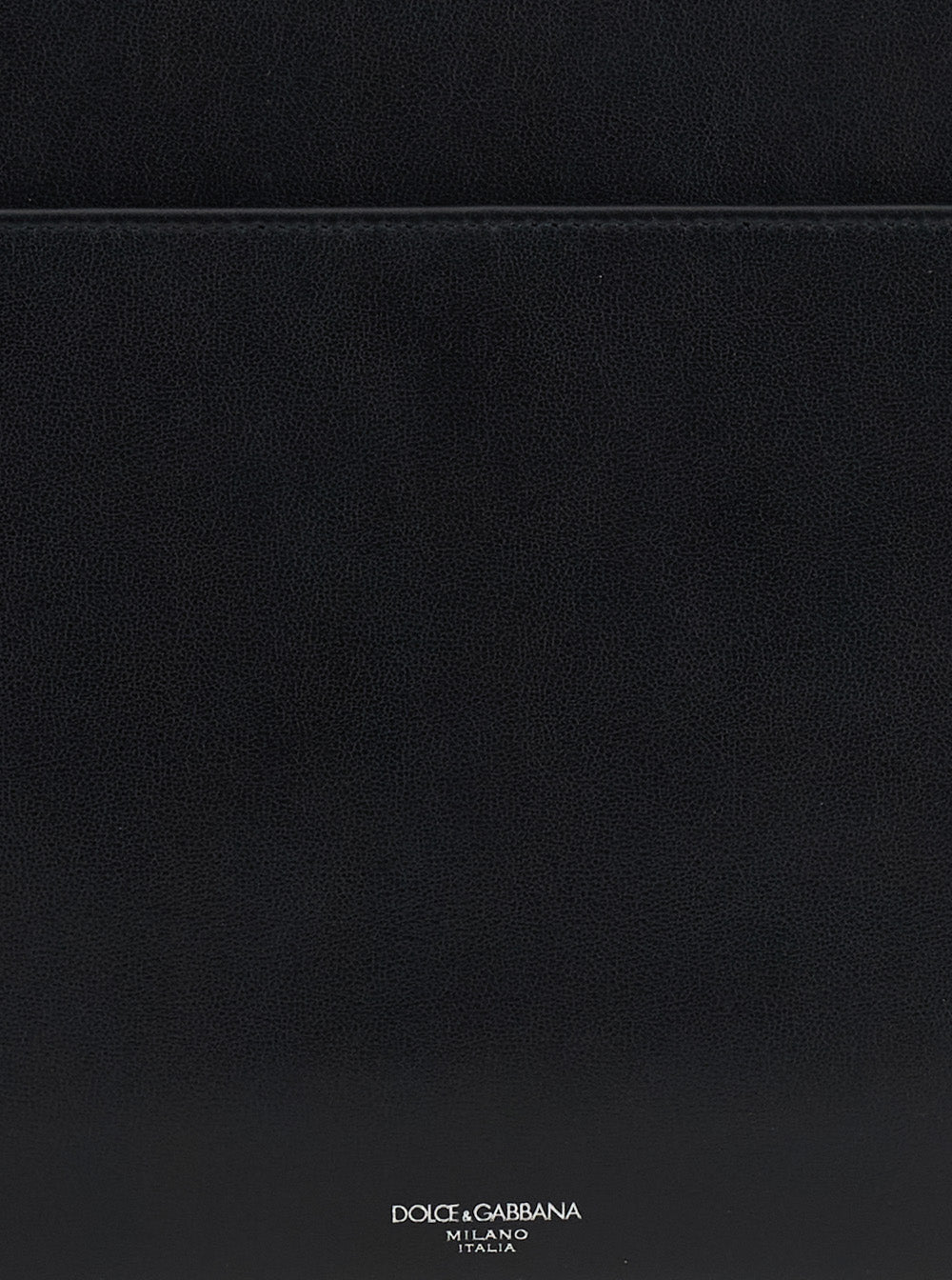 Black Clutch with Removable Wrist Strap and Logo Lettering on the Front in Leather Man Calf Clutches Pochettes