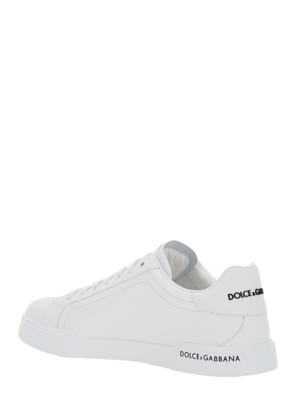 Portofino White Low Top Sneakers With Logo Patch On The Tongue And Lettering Side Leather Man Calf