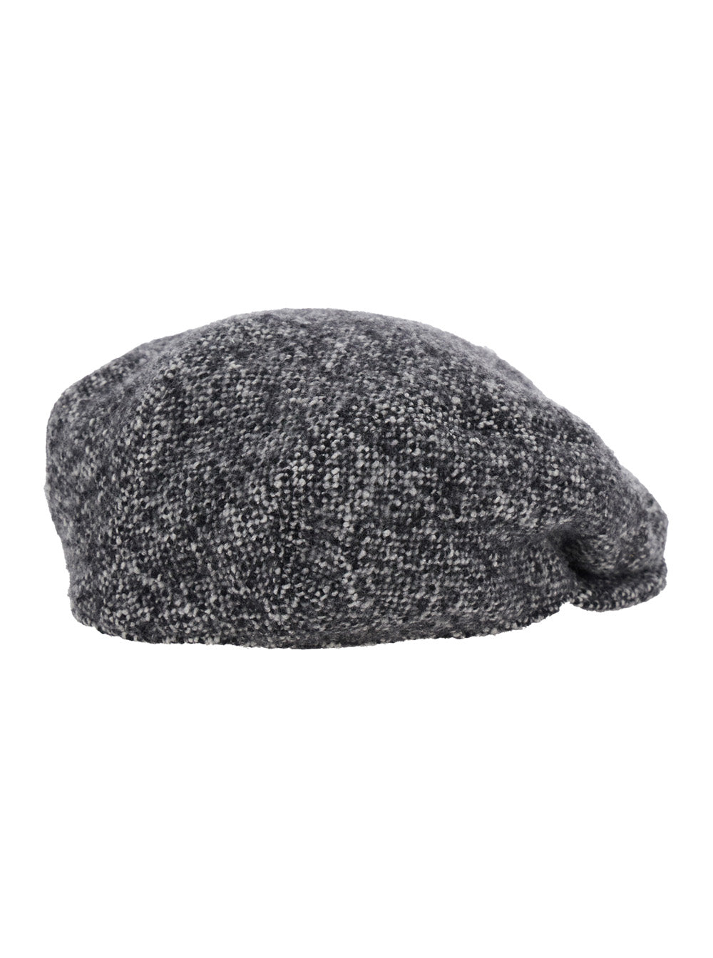 Grey Hat With Short Brim Wool Blend Man And Gloves