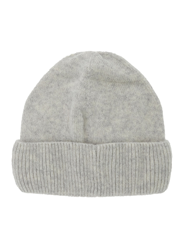 Vivian Grey Beanie with Logo Plaque Detail on the Front in Cashmere Woman Hats And Gloves