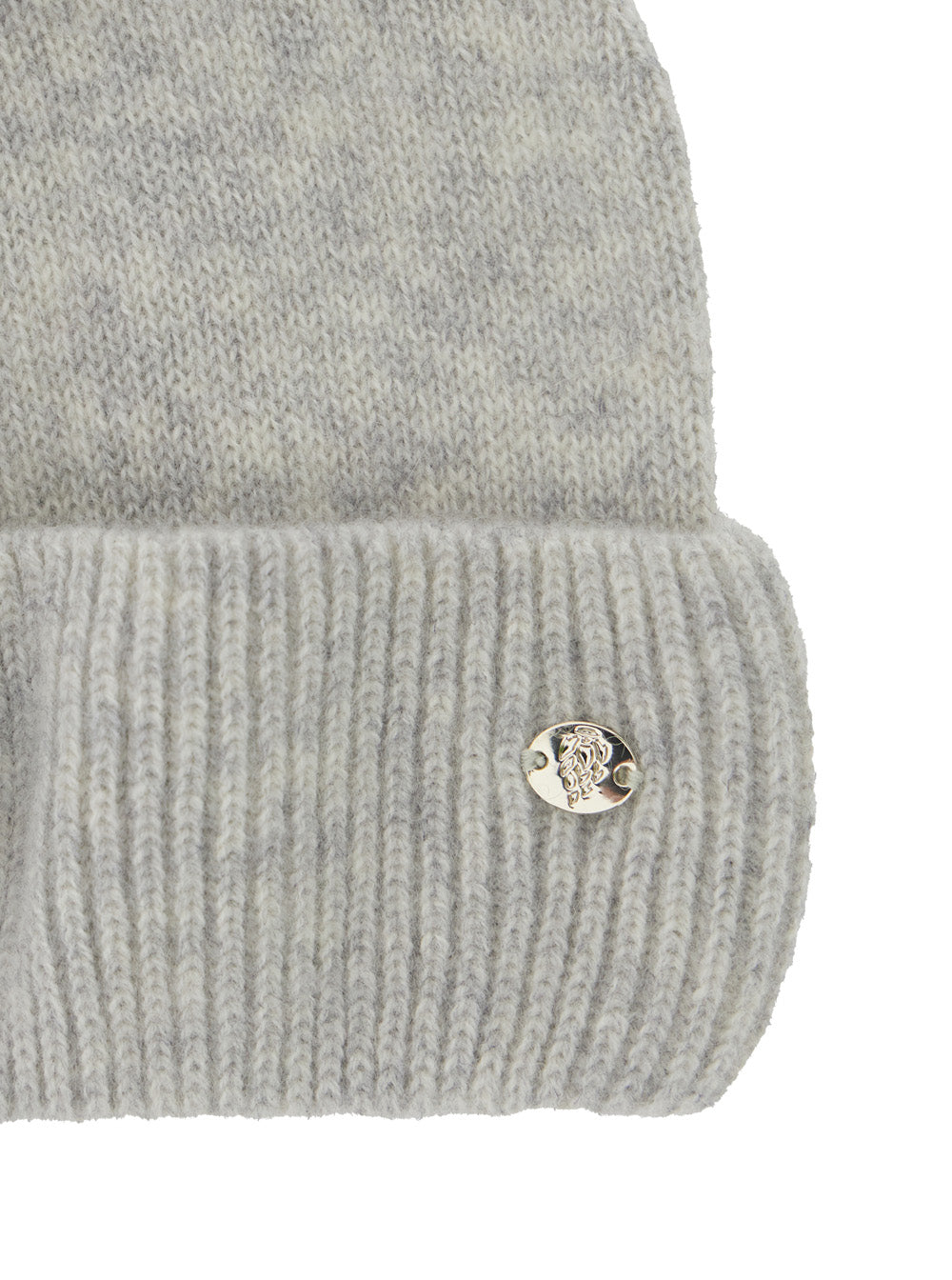 Vivian Grey Beanie with Logo Plaque Detail on the Front in Cashmere Woman Hats And Gloves
